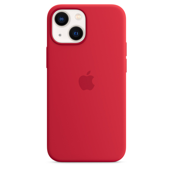 Coque en silicone Apple avec MagSafe pour iPhone 13 mini Rouge