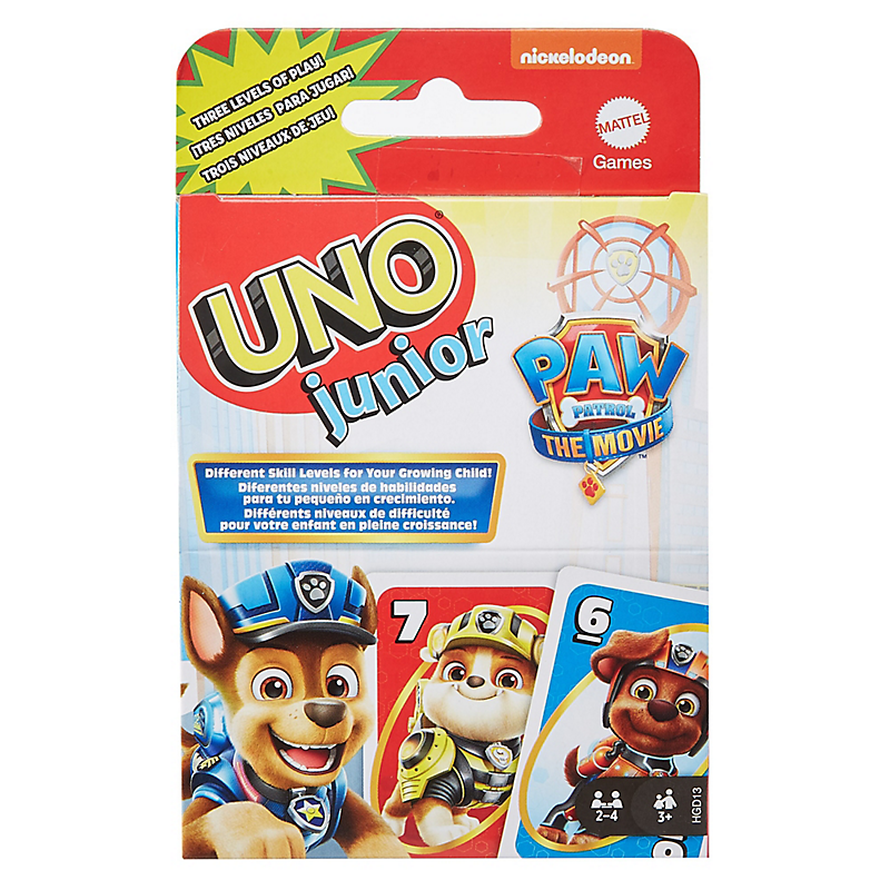 Mattel Games - UNO Junior Pat Patrouille - Jeu de Cartes Famille - 3 ans et +