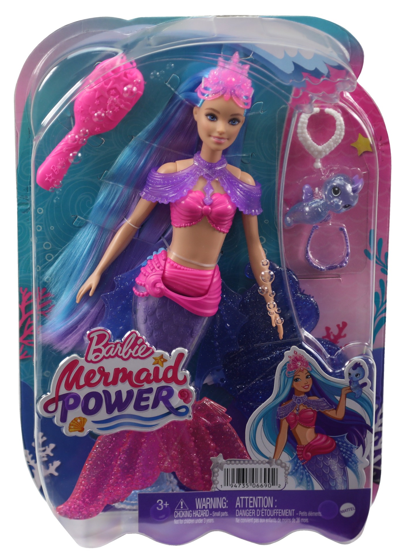 Barbie - Malibu Sirène - Poupée Mannequin - 3 ans et +