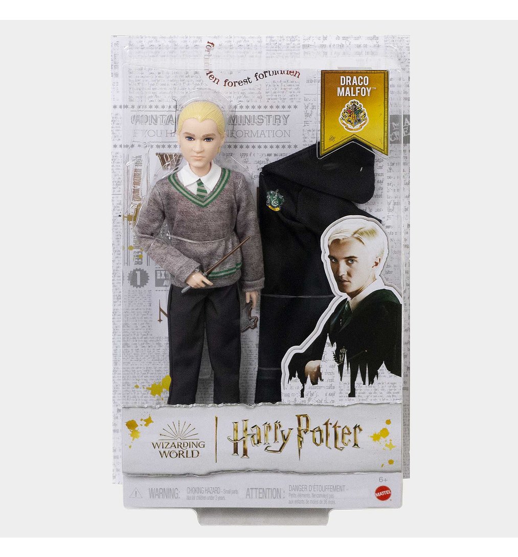 Harry Potter - Drago Malefoy avec habillage et accessoire - Poupée Figurine - 3 ans et +
