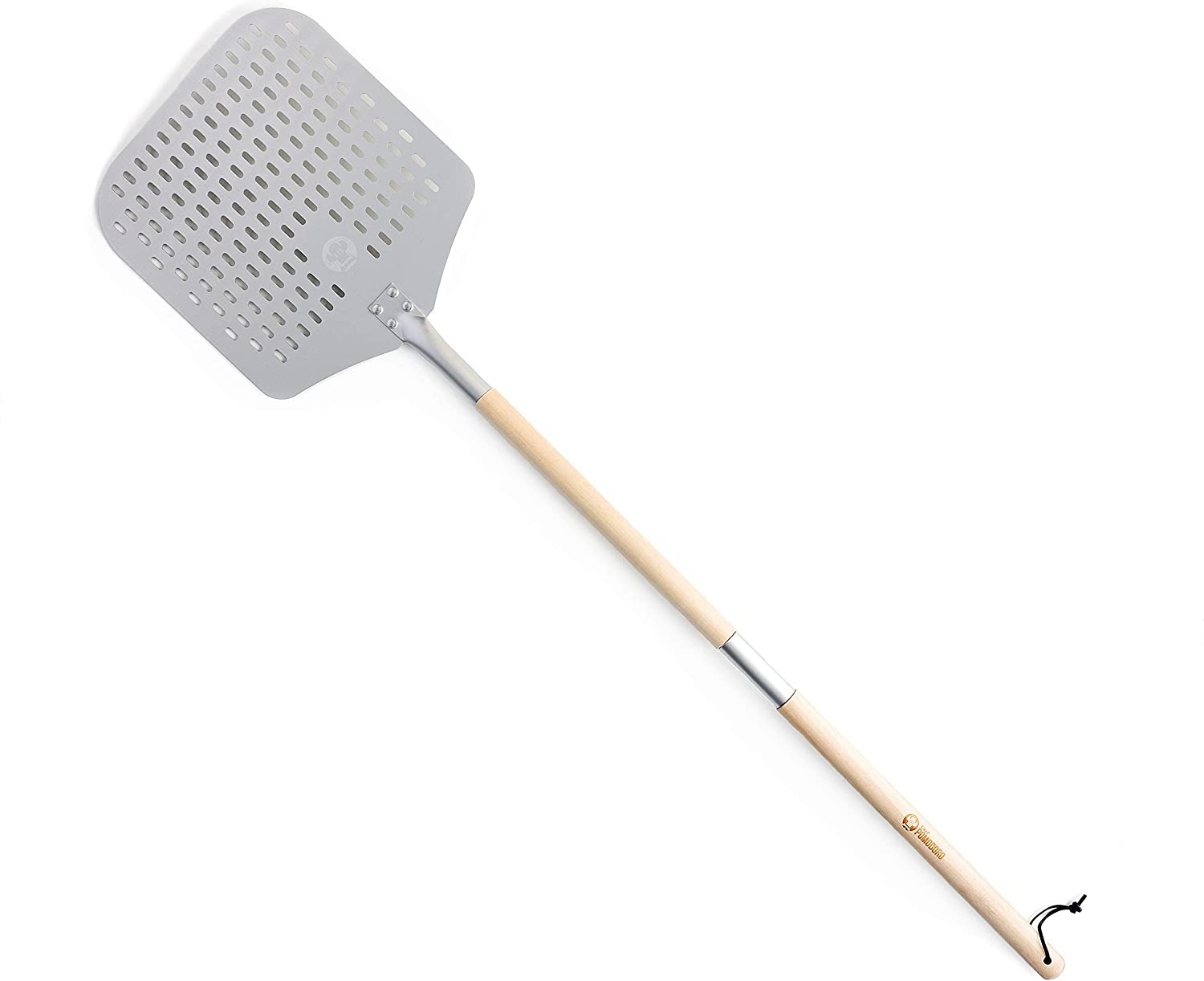 Pelle à Pizza Carrée Aluminium Alimentaire 33x33 Cm - Manche 1,5 M Bellanapoli Qualité Pro