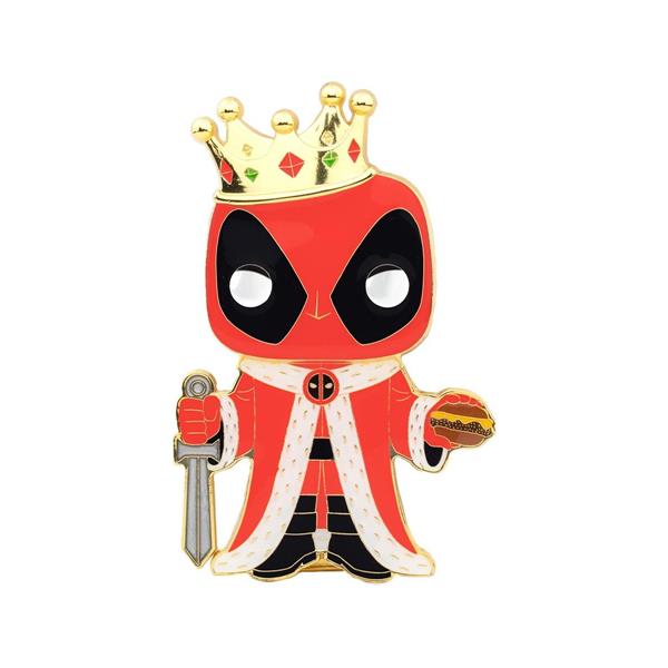 Funko Large Pop Pin Marvel : King Deadpool (Badge métallique émaillé) [01]