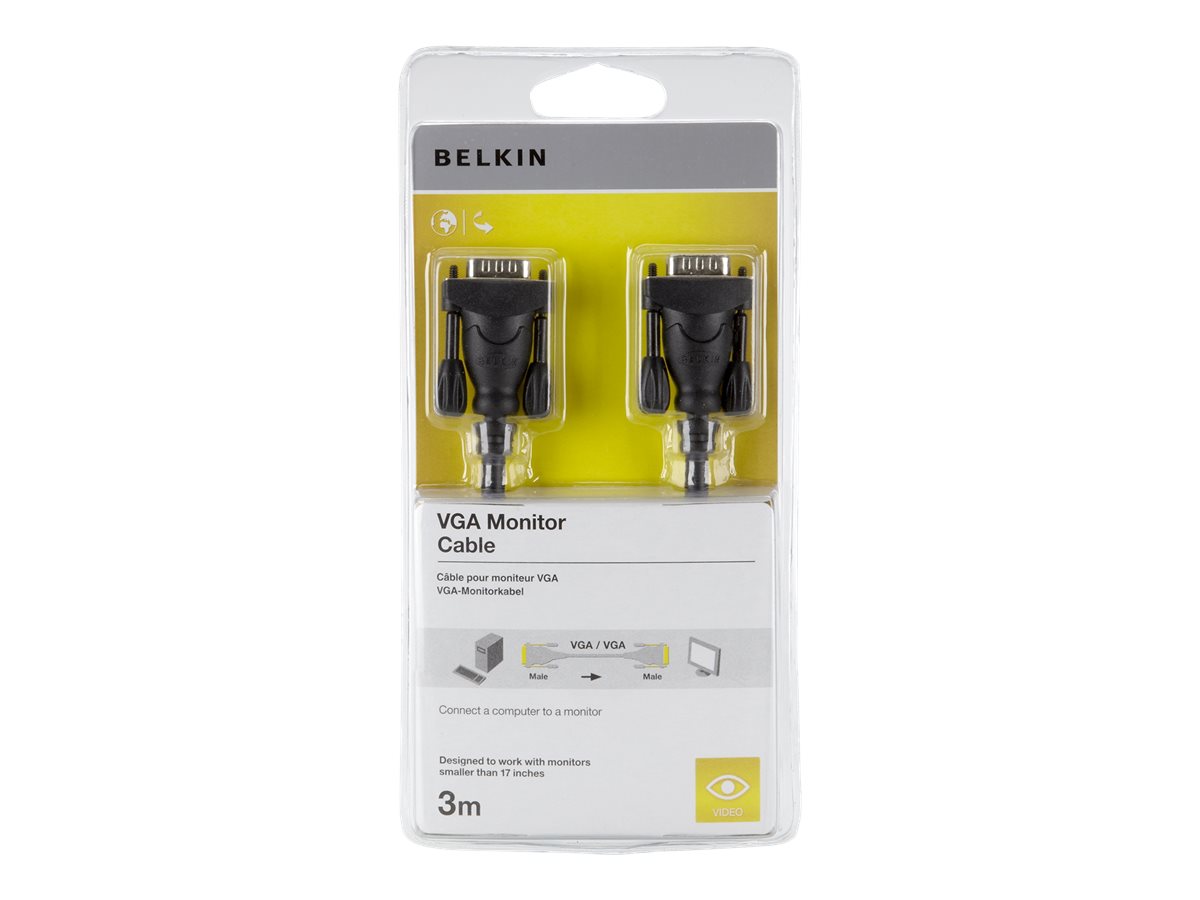 Belkin F2N028BT3M câble VGA 4,57 m HDDB15 VGA (D-Sub) Beige, Noir