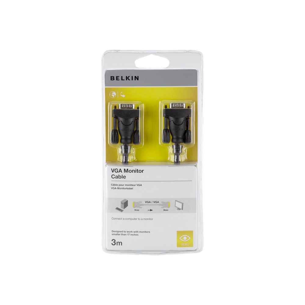 Belkin F2N028BT3M câble VGA 4,57 m HDDB15 VGA (D-Sub) Beige, Noir