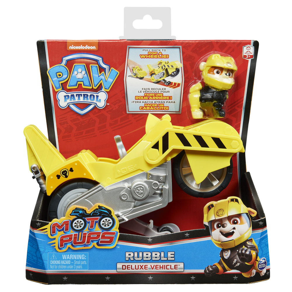 Vehicule + Figurine Ruben Moto Pups Paw Patrol (Solid) - La Pat' Patrouille