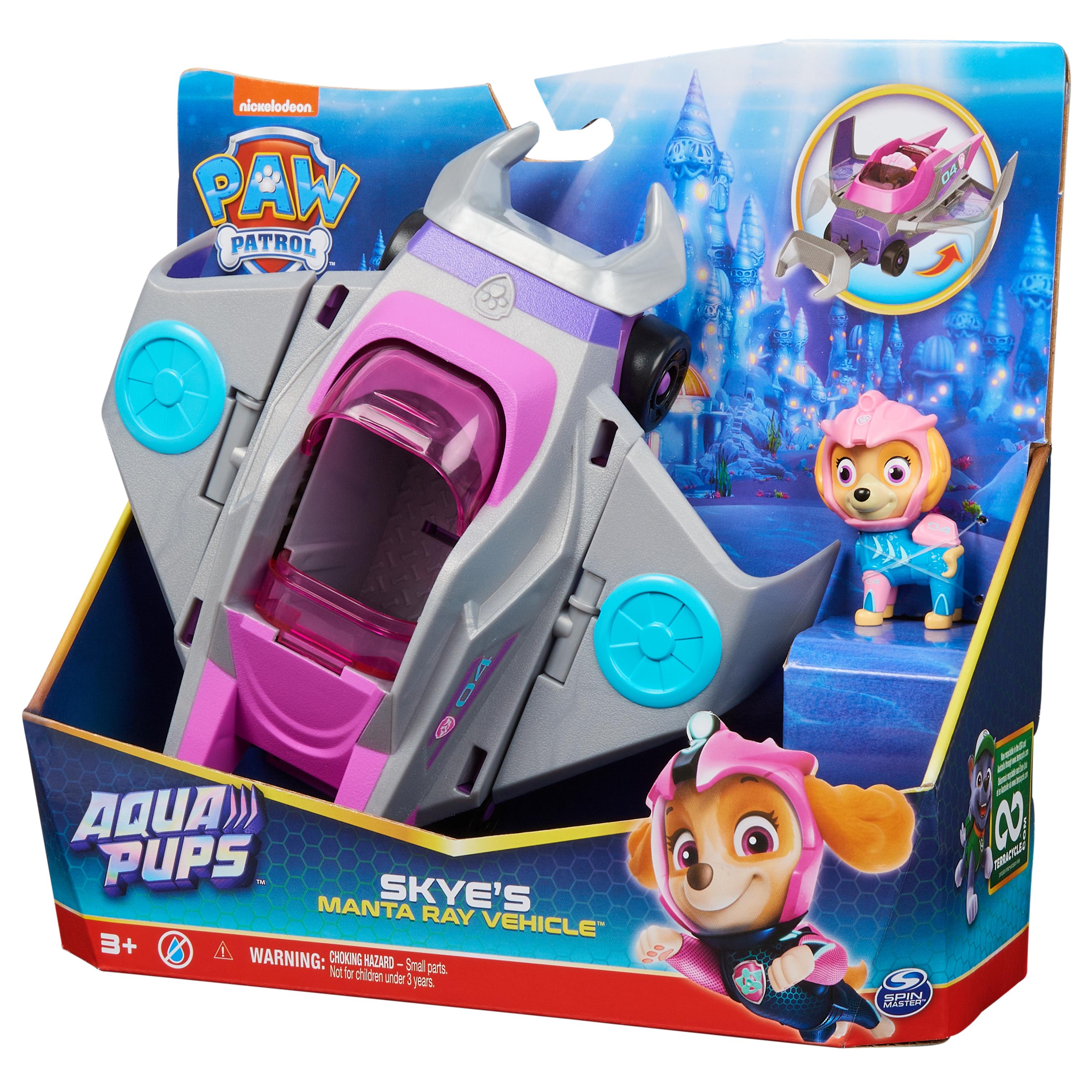 PAW Patrol PAT' PATROUILLE AQUA PUPS - Voiture + Figurine Stella - Voiture Pat Patrouille Stella - F