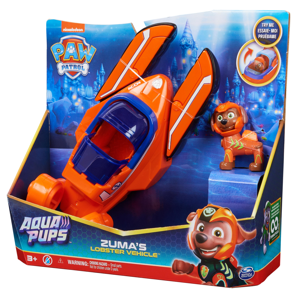 PAW Patrol PAT' PATROUILLE AQUA PUPS - Voiture + Figurine Zuma - Voiture Pat Patrouille Zuma - Figur