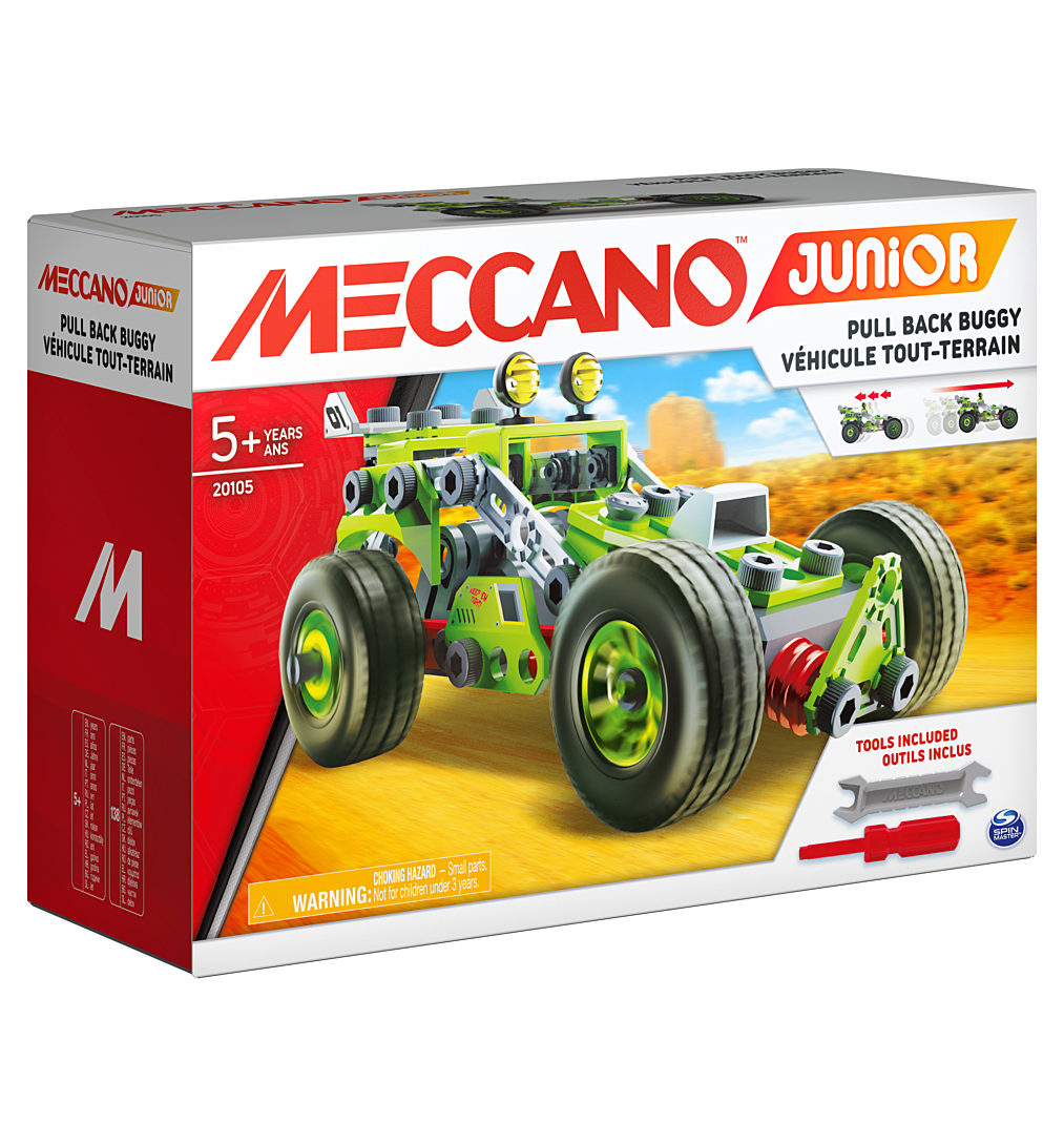 Ma Voiture A Retrofriction Meccano Junior -3 Modèles De Véhicules - Jeu de Construction Avec 2 Outil