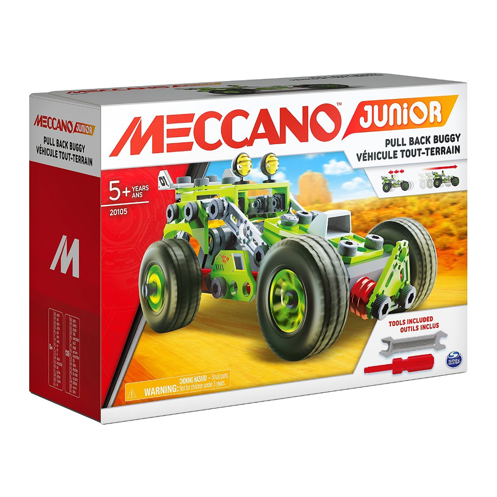 Ma Voiture A Retrofriction Meccano Junior -3 Modèles De Véhicules - Jeu de Construction Avec 2 Outil