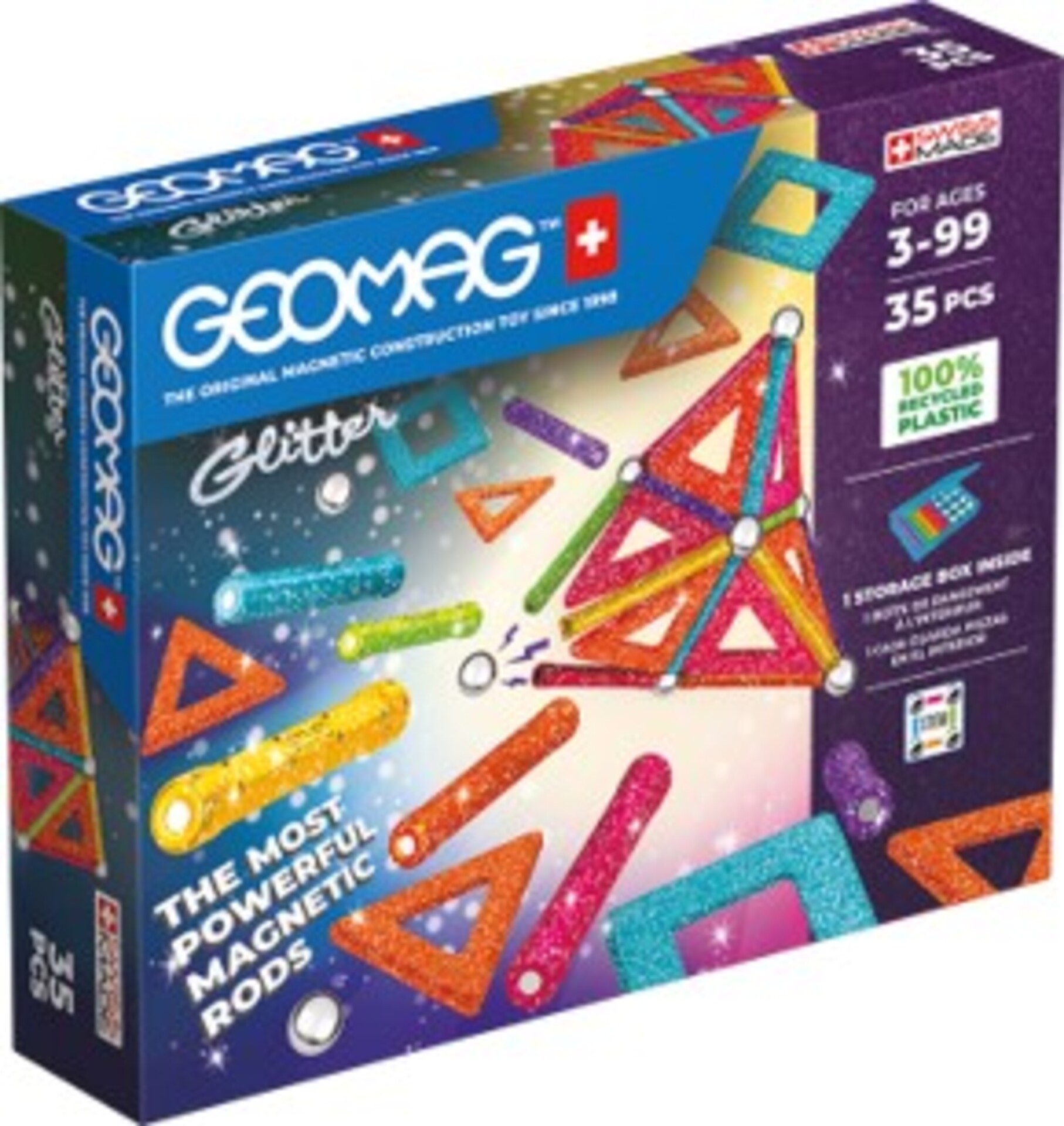 Geomag - Ecofriendly 35 Pcs Glitter - Geomag