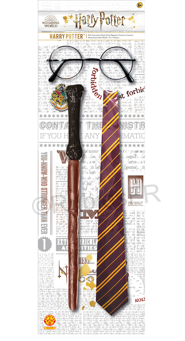 Kit Harry Potter Lunette + Baguette + Cravate - Harry Potter