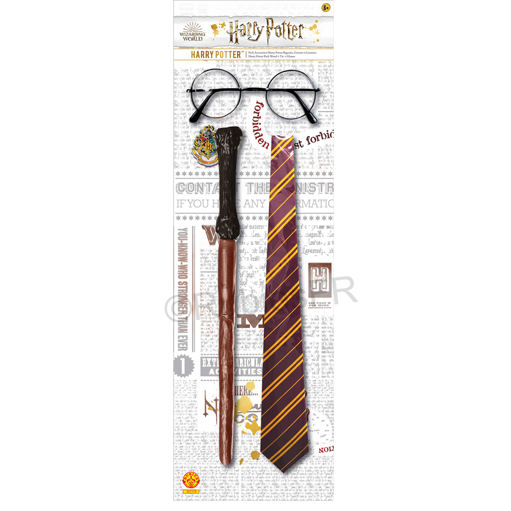 Kit Harry Potter Lunette + Baguette + Cravate - Harry Potter