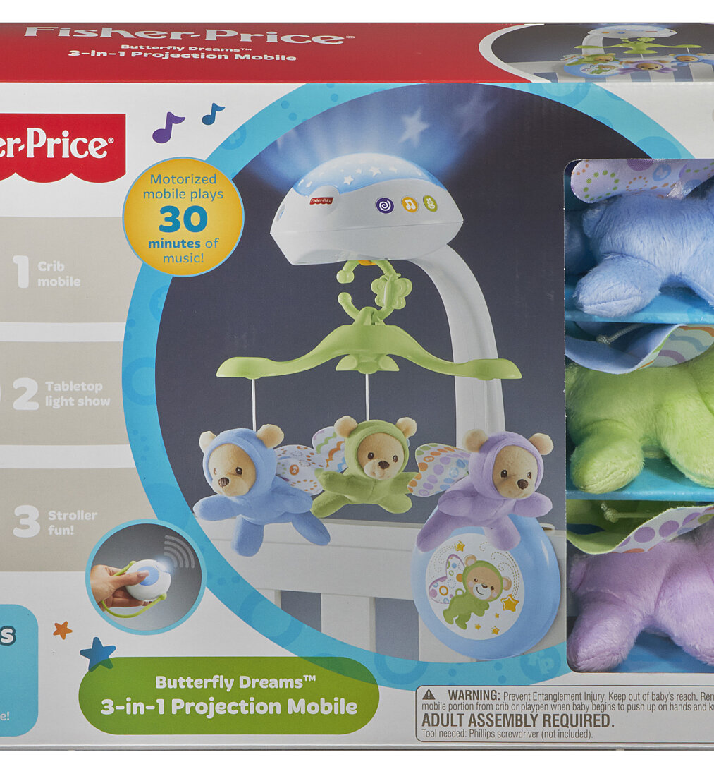 Fisher-Price - Mobile Doux Rêves Papillon - Mobile Lit Bébé - 0 Ans Et + - Fisher-Price
