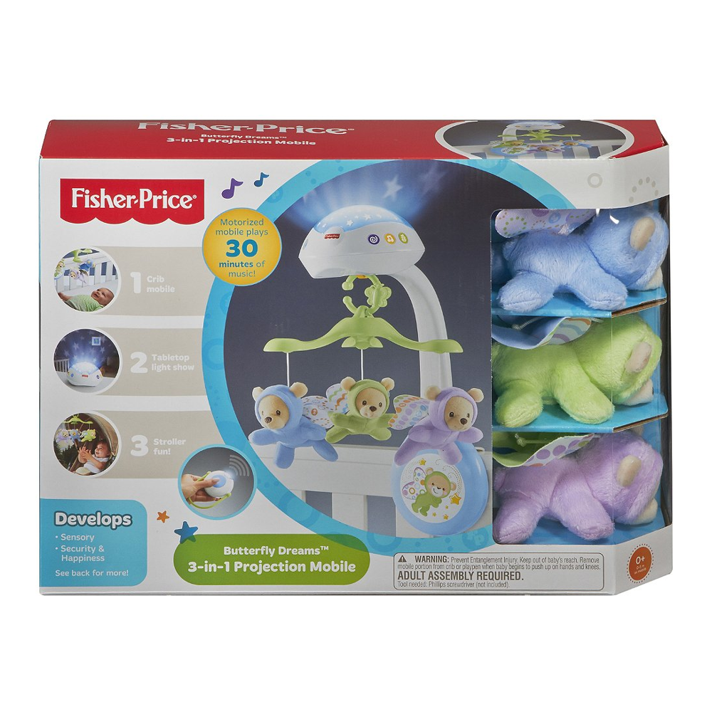 Fisher-Price - Mobile Doux Rêves Papillon - Mobile Lit Bébé - 0 Ans Et + - Fisher-Price