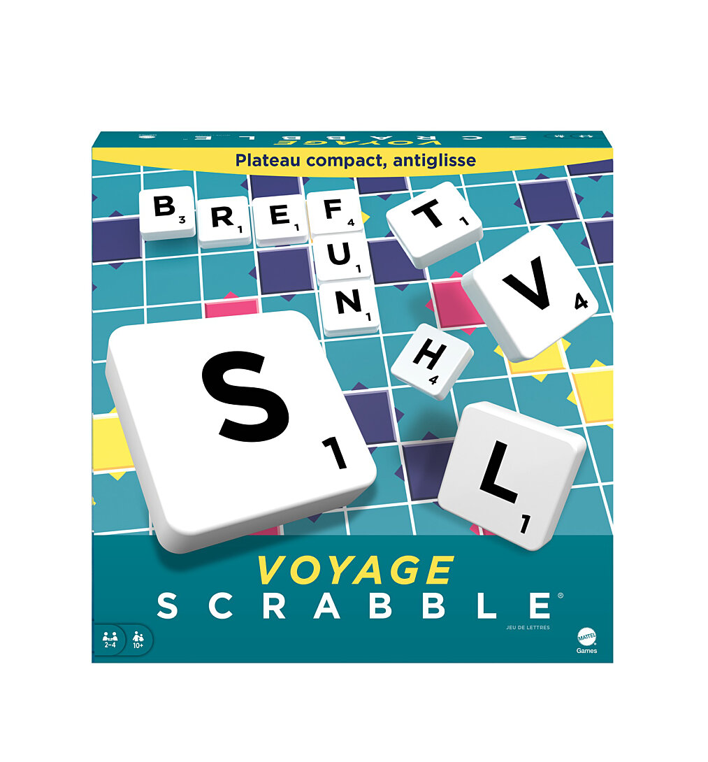 Mattel Games - Scrabble Voyage - Jeu De Société - 10 Ans Et + - Scrabble