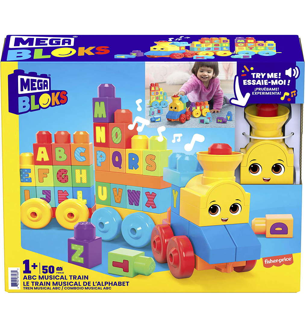 Mega Bloks - Le Train De L'alphabet - Jouet De Construction - 12 Mois Et + - Mega