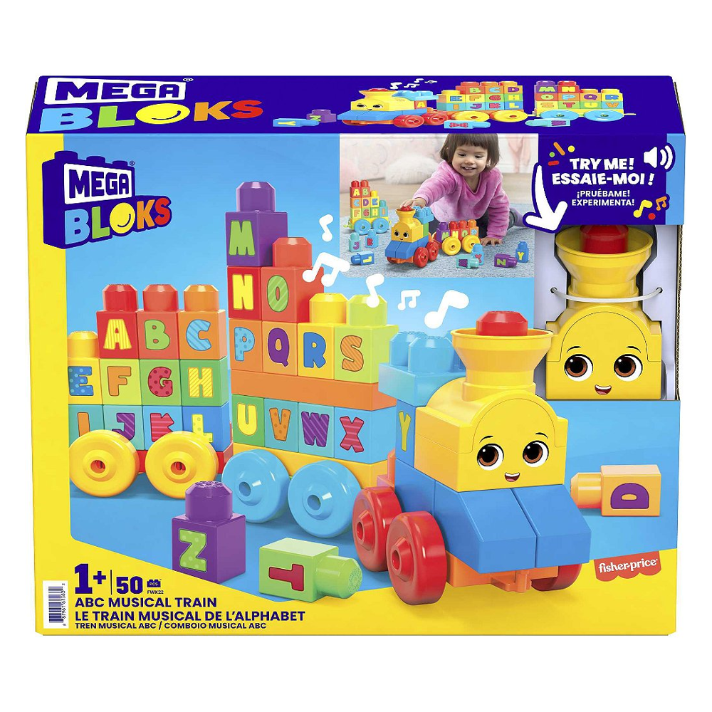 Mega Bloks - Le Train De L'alphabet - Jouet De Construction - 12 Mois Et + - Mega