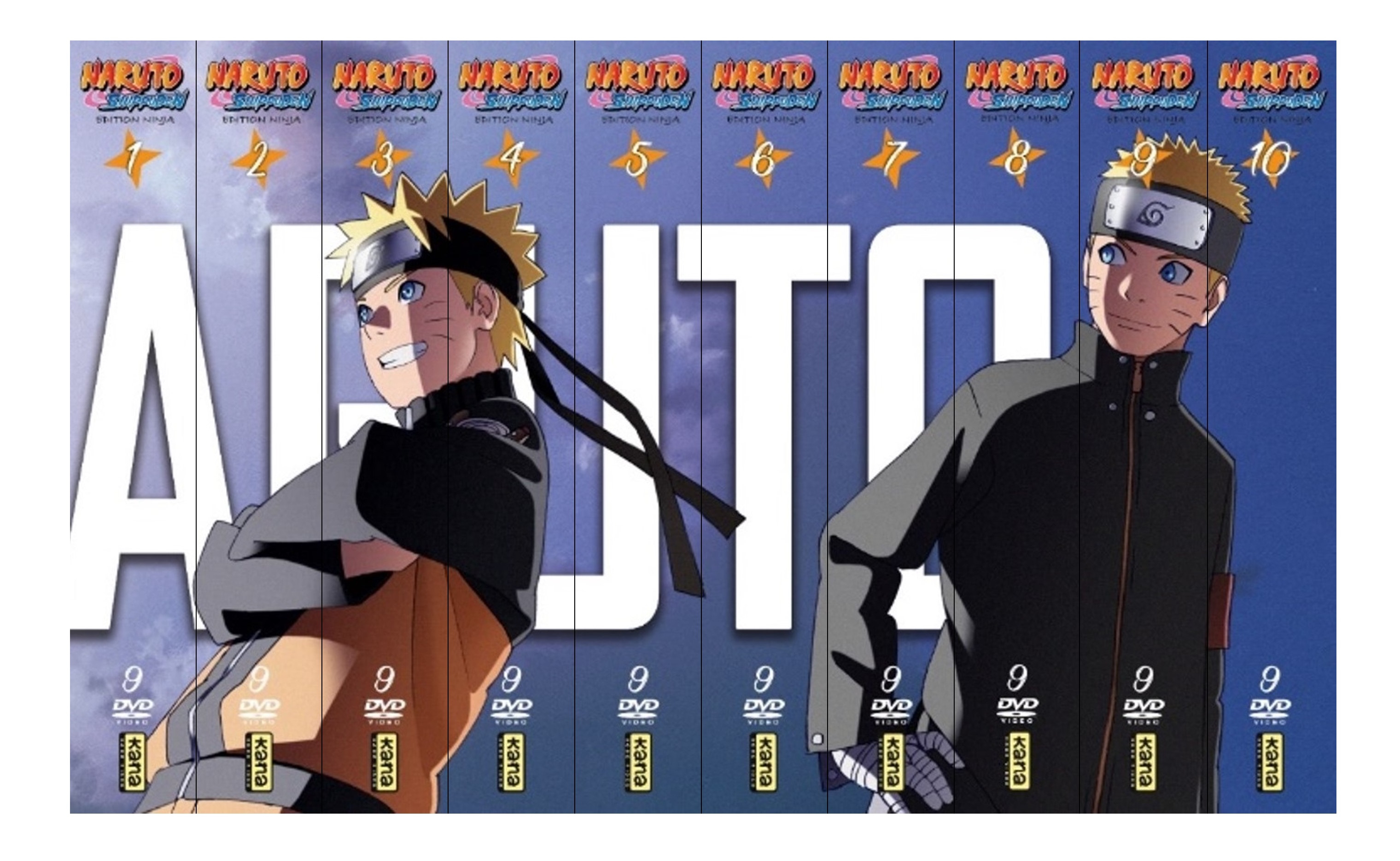Intégrale 10 volumes Naruto Shippuden DVD