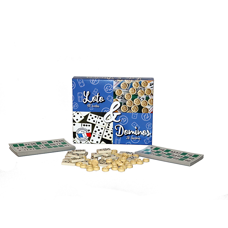 COFFRET DOMINOS + LOTO 96 CARTES