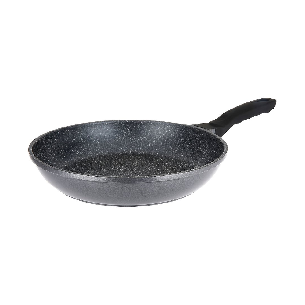 POELE FONTE ALUMINIUM SITRAM GRIS REVETEMENT ANTI ADHESIF POIGNEE SOFT TOUCH 26X5,2CM