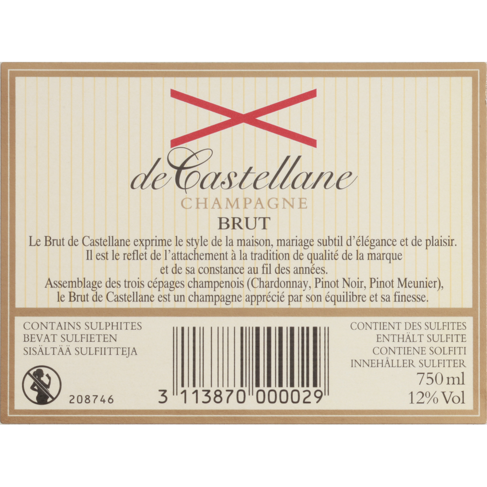 Champagne de Castellane, 12% vol. - Brut - 75 cl