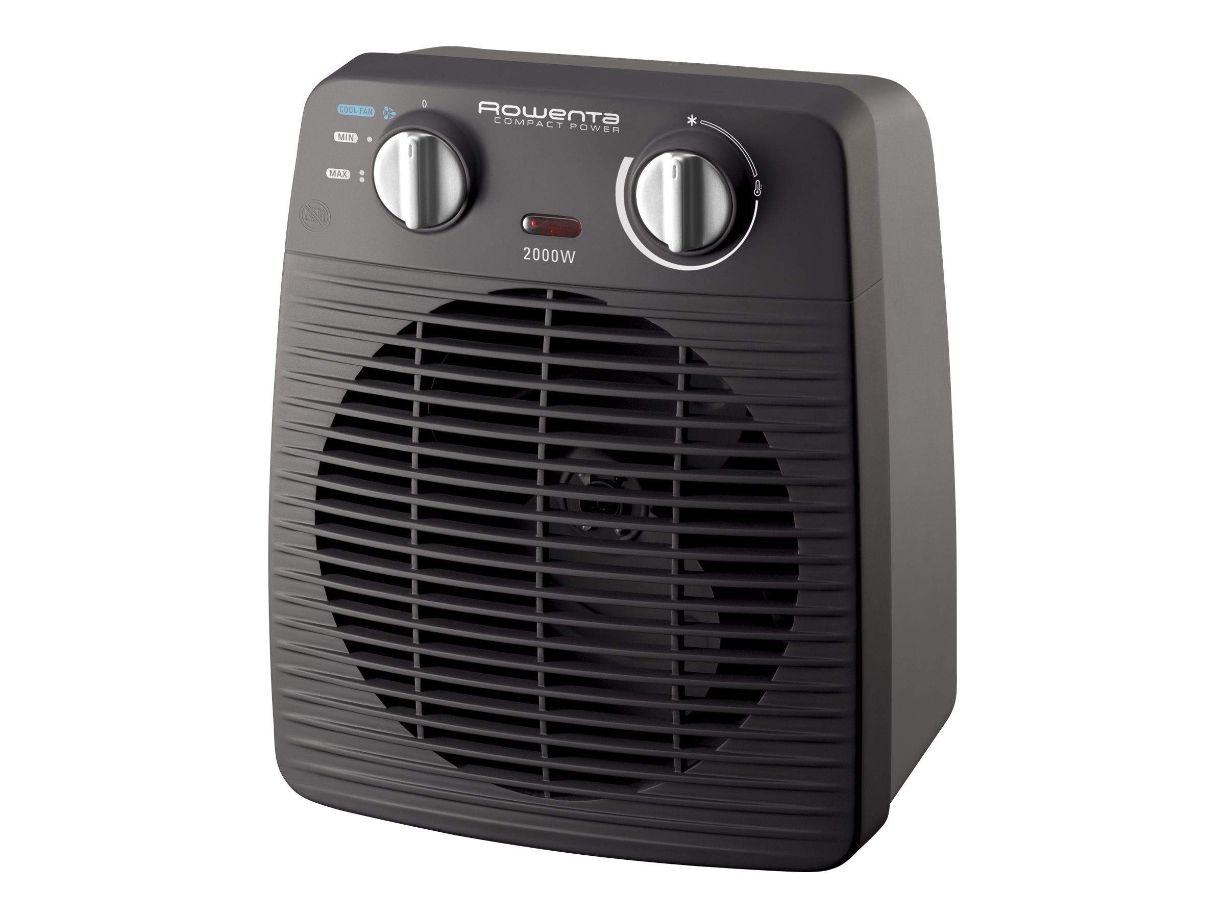 Rowenta Compact Power SO221 Intérieure Gris, Noir 2000 W Chauffage de ventilateur électrique