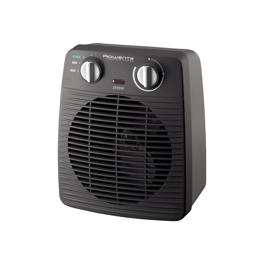 Rowenta Compact Power SO221 Intérieure Gris, Noir 2000 W Chauffage de ventilateur électrique
