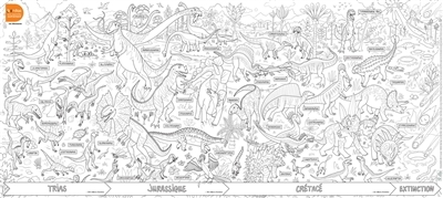 Les posters à colorier - Les Dinosaures (Jeunesse)