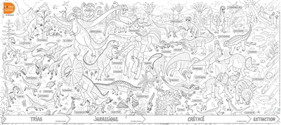 Les posters à colorier - Les Dinosaures (Jeunesse)