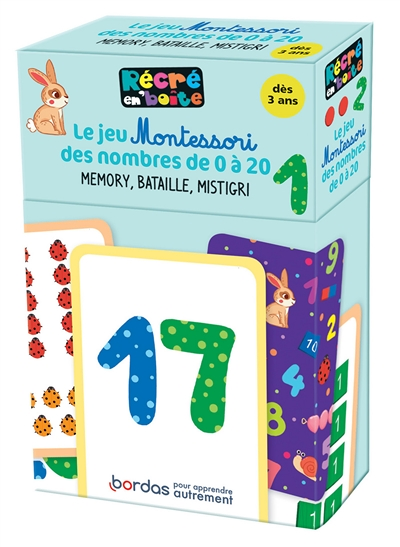 Récré en boîte - Le jeu Montessori des nombres 0 à 20 (Coffret)