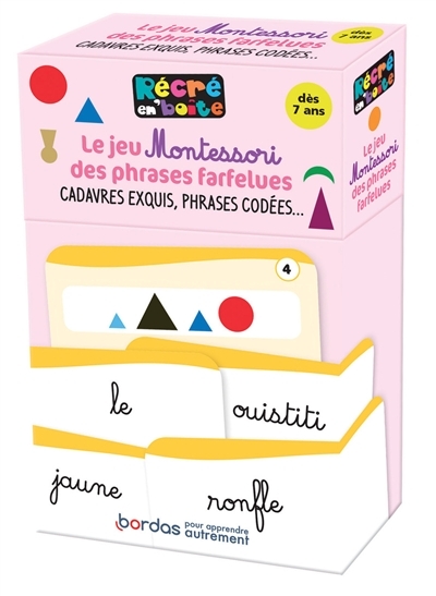 Récré en boîte - Le jeu Montessori des phrases farfelues (Broché)