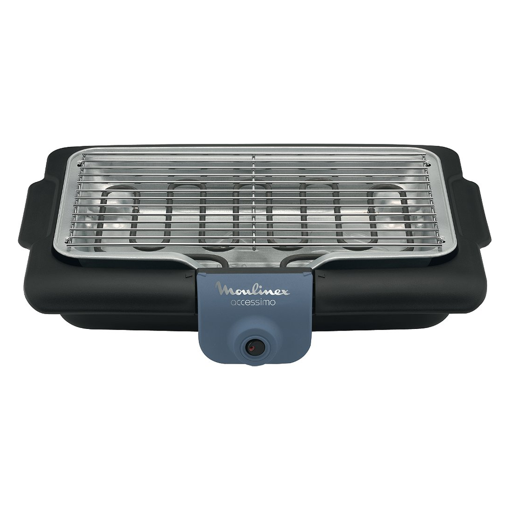 Moulinex BG134812 barbecue et grill Dessus de table Electrique Noir, Bleu, Argent 2100 W