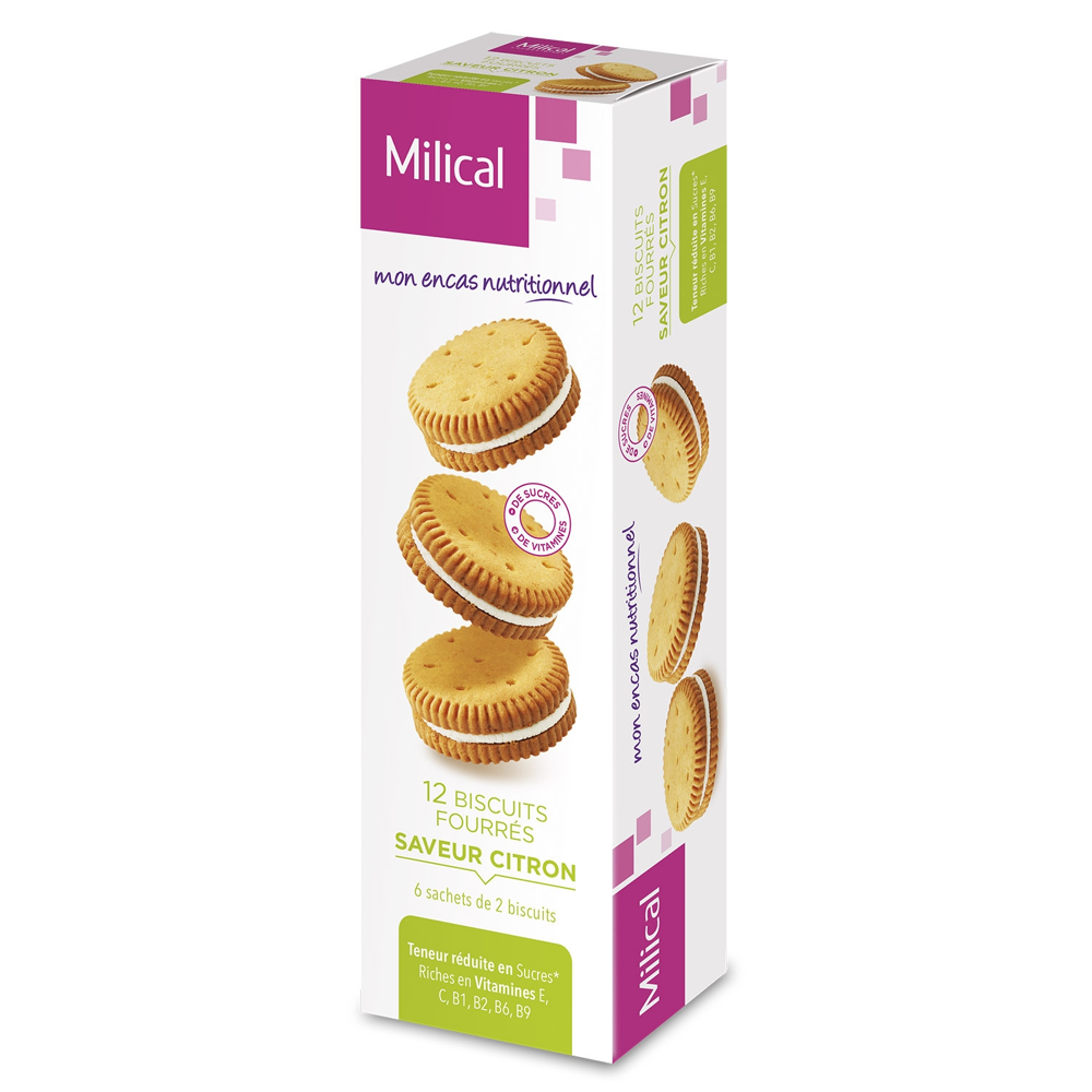 Biscuits fourrés citron x12