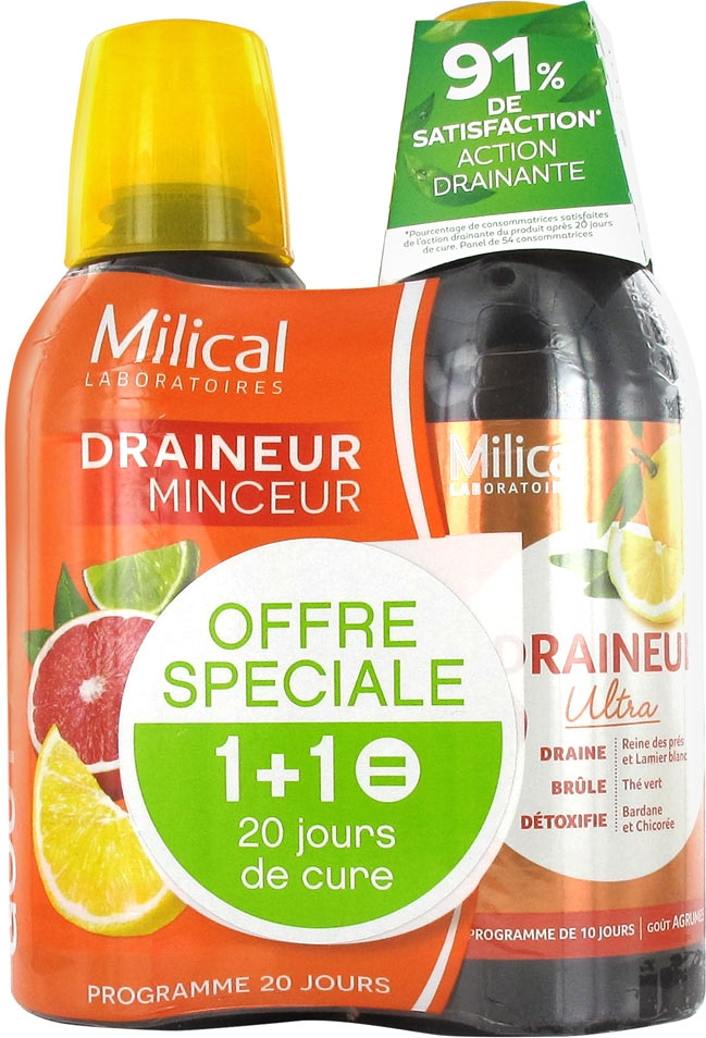 Draineur ultra 2x500ml - Goût agrumes