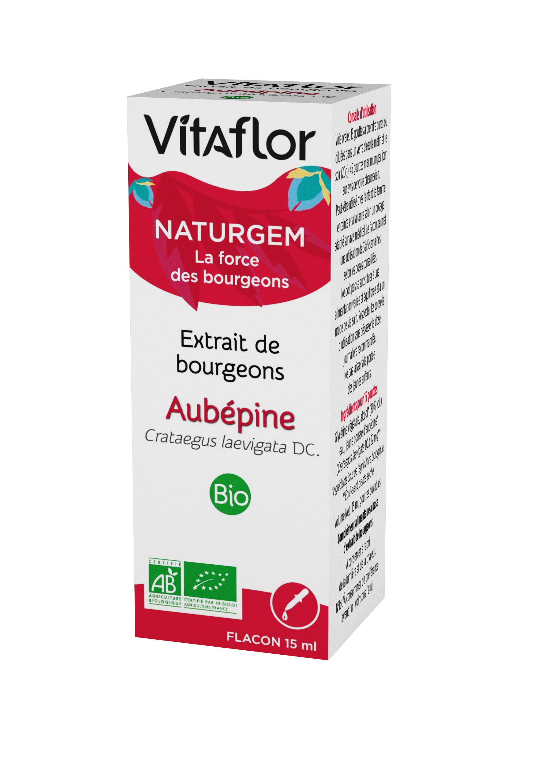 Extrait de bourgeons bio aubépine 15 ml