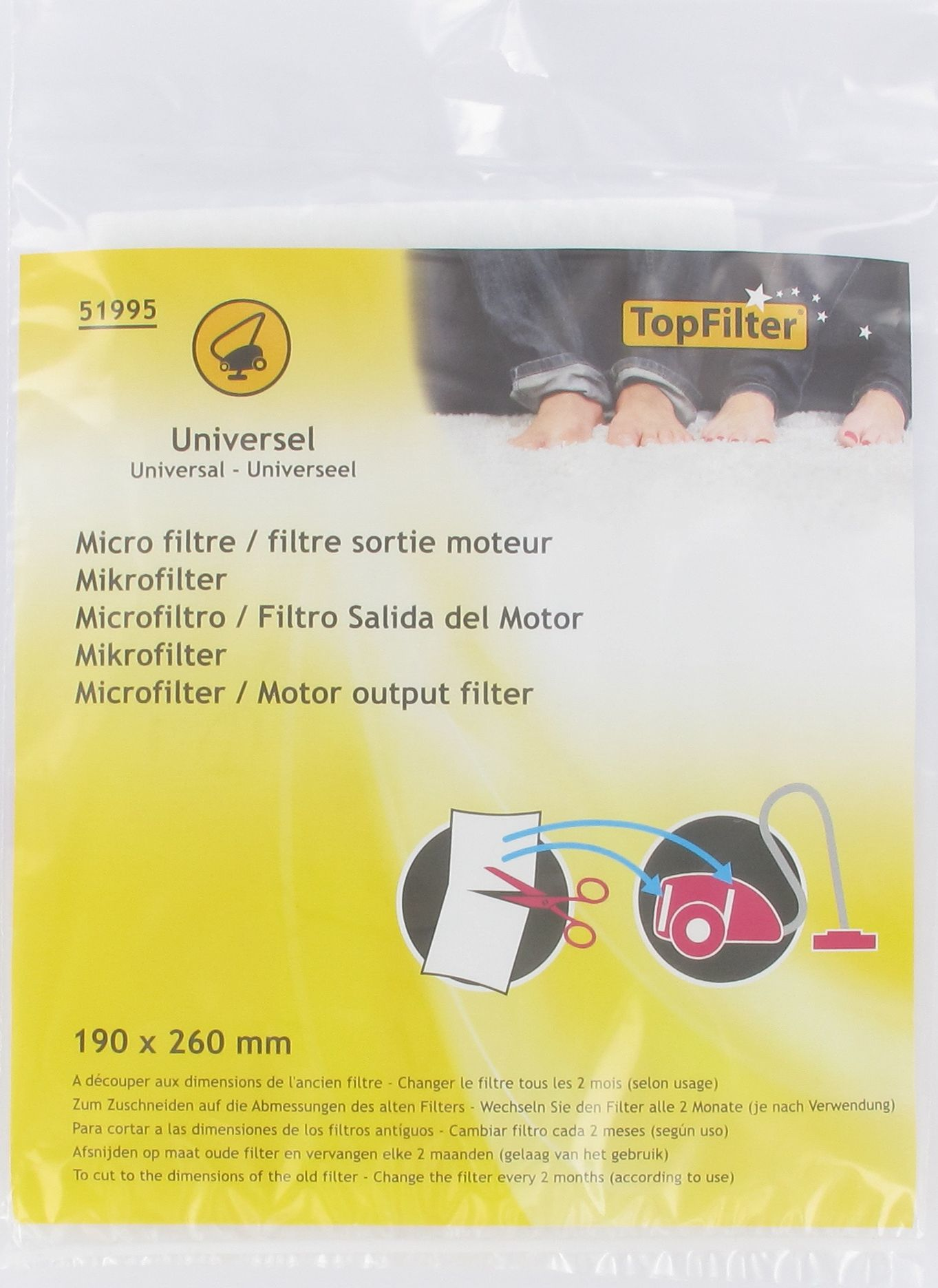 Accessoires aspirateur Topfilter Filtre Aspirateur Universel 51995