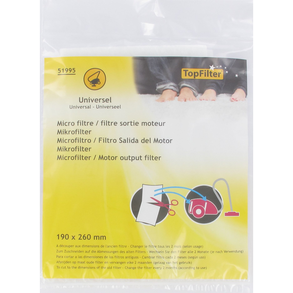 Accessoires aspirateur Topfilter Filtre Aspirateur Universel 51995