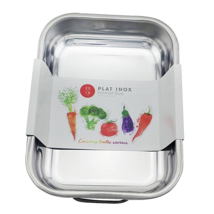 Plat à four rectangulaire Rossetto inox 25cm