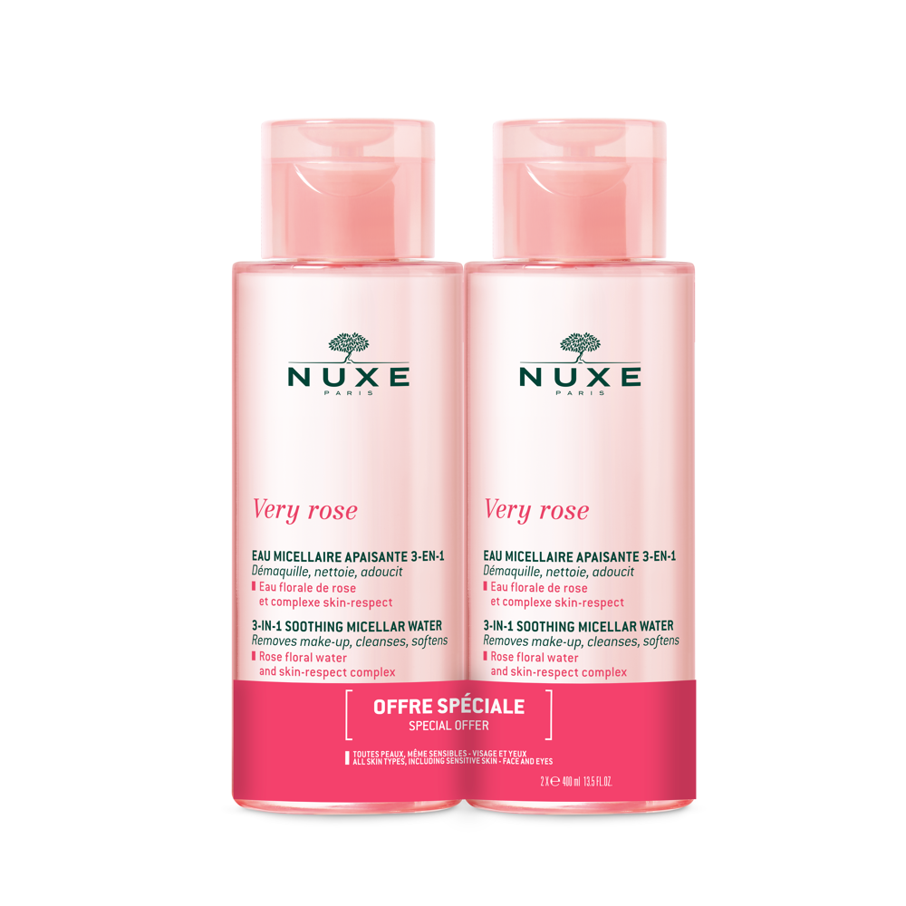 Duo eau micellaire apaisante Very Rose 2x400ml