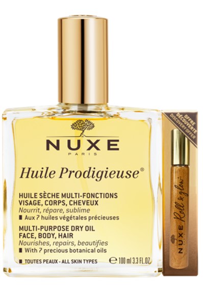 Huile Prodigieuse® 100ml + Huile Prodigieuse® Or roll on 8ml