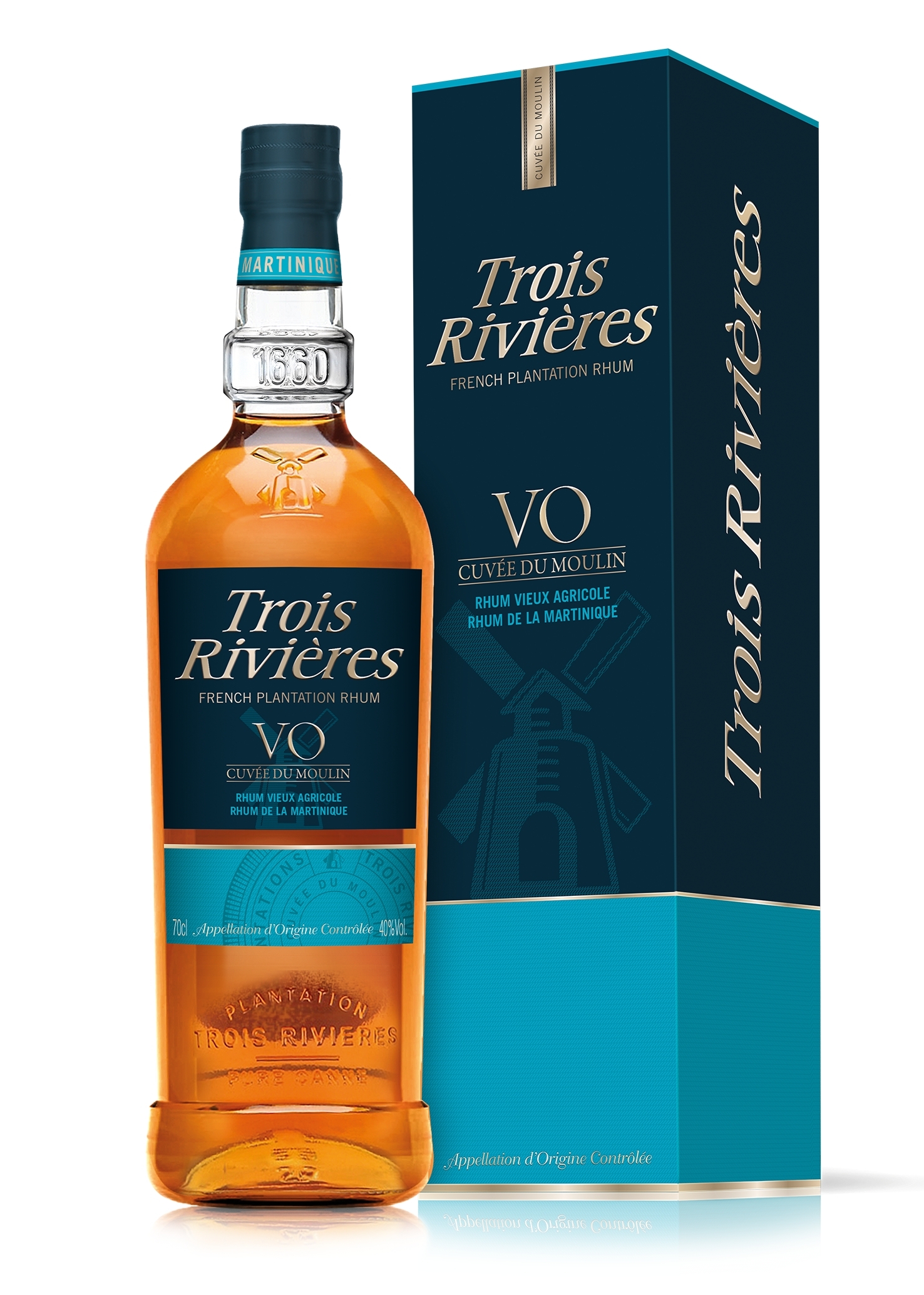 Rhum vieux agricole Trois Rivières Cuvée du Moulin VO - Martinique, 40% vol. - 70 cl