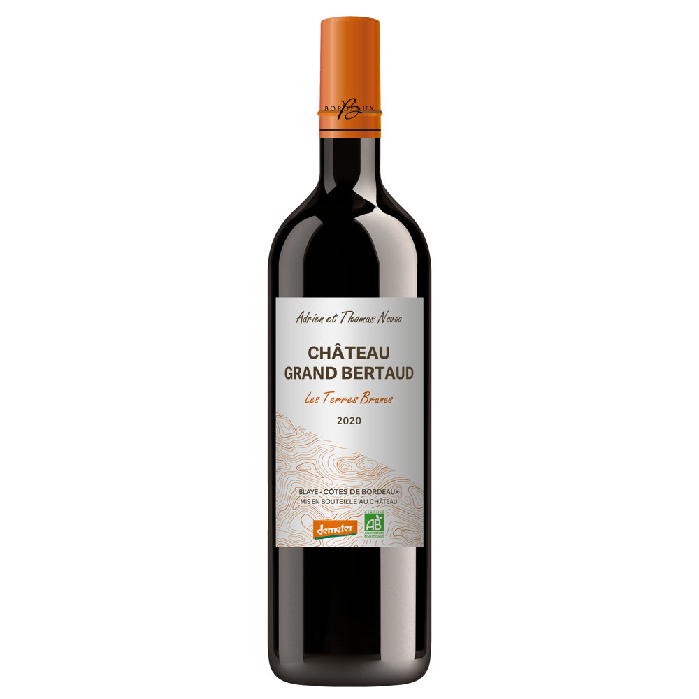 Château Grand Bertaud Les Terres Brunes BIO, 2020 - Blaye Côtes de Bordeaux AOP - Rouge - 75 cl