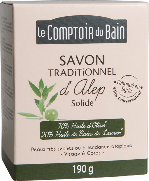 Savon traditionnel d'Alep solide 190g