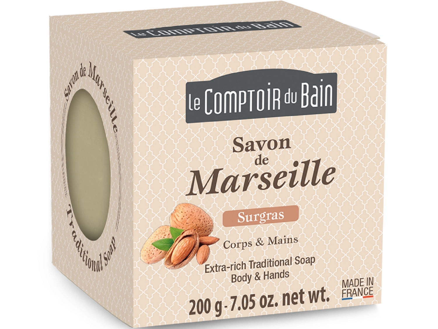 Savon Marseille Cube Surgras 200g