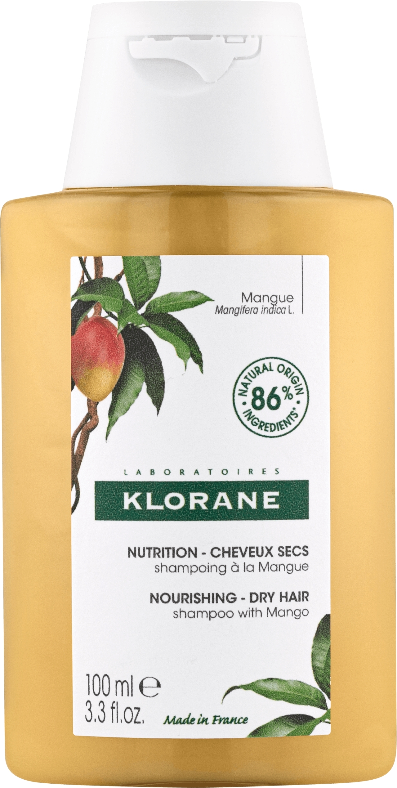 Shampoing Nutrition à la Mangue - Cheveux secs 100ml