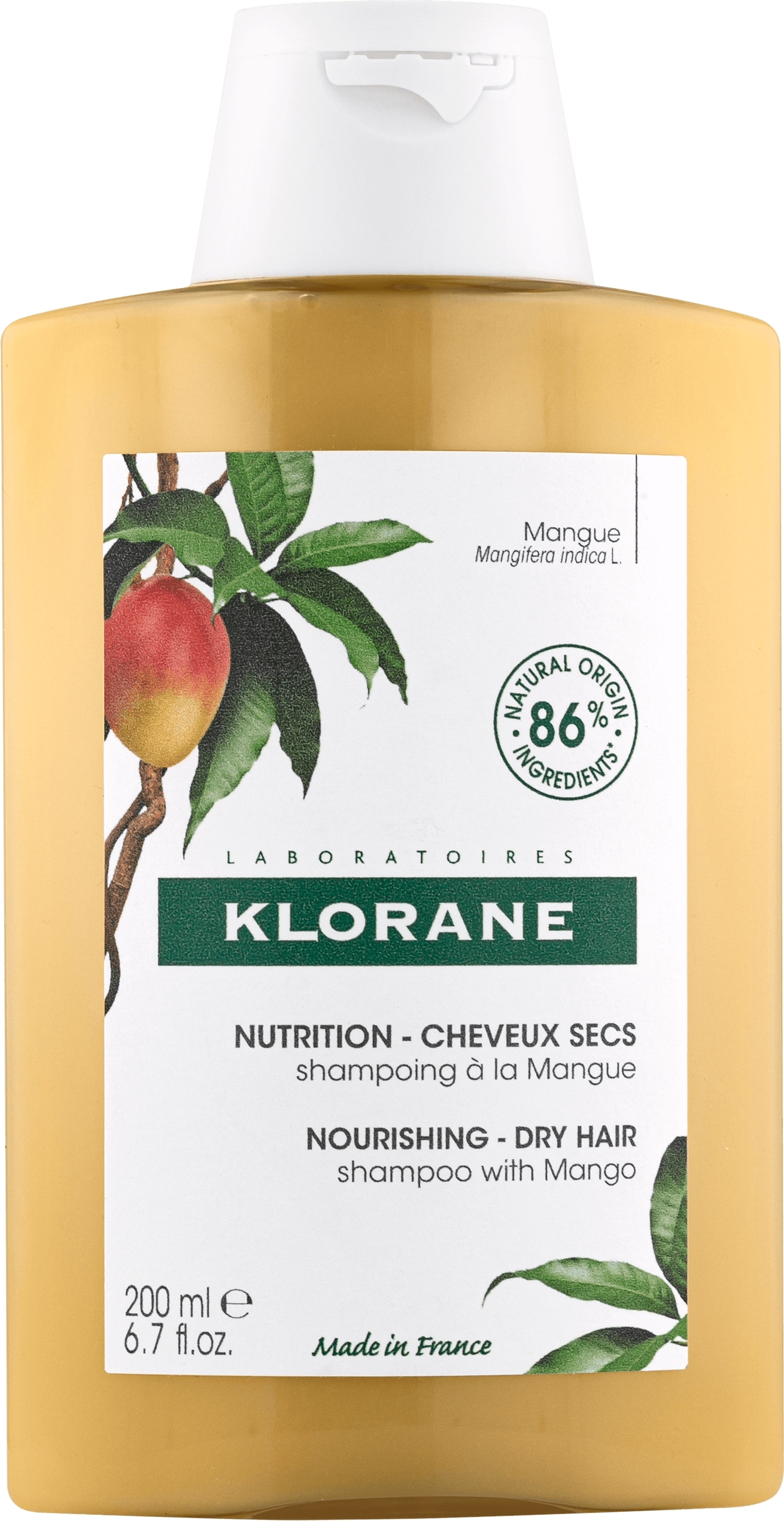 Shampoing Nutrition à la Mangue - Cheveux secs 200ml