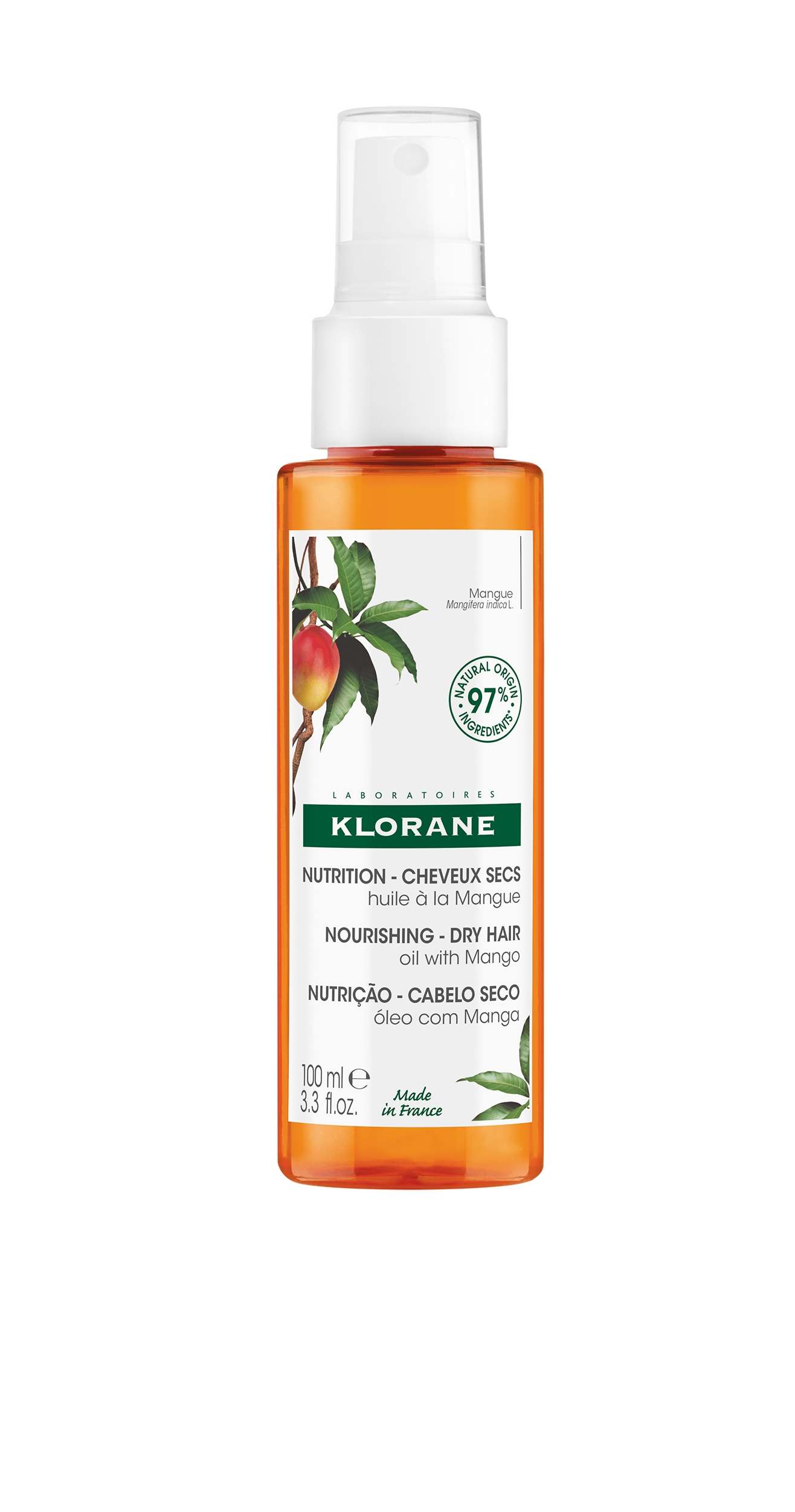 Huile Nutrition à la Mangue - Cheveux secs 100ml