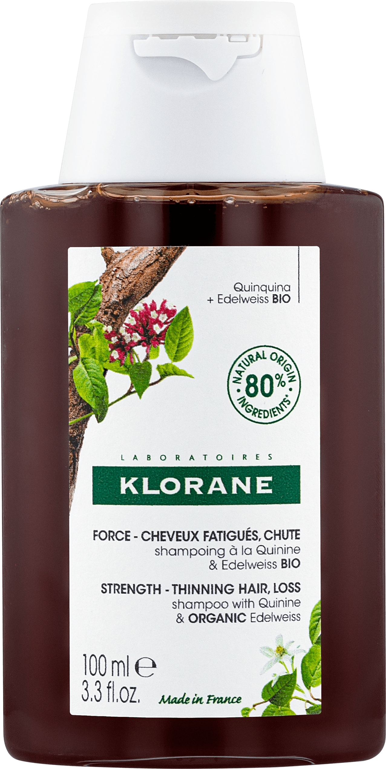 Shampoing Fortifiant À La Quinine Et Edelweiss Bio Klorane Le Shampoing De 100ml - vue 2