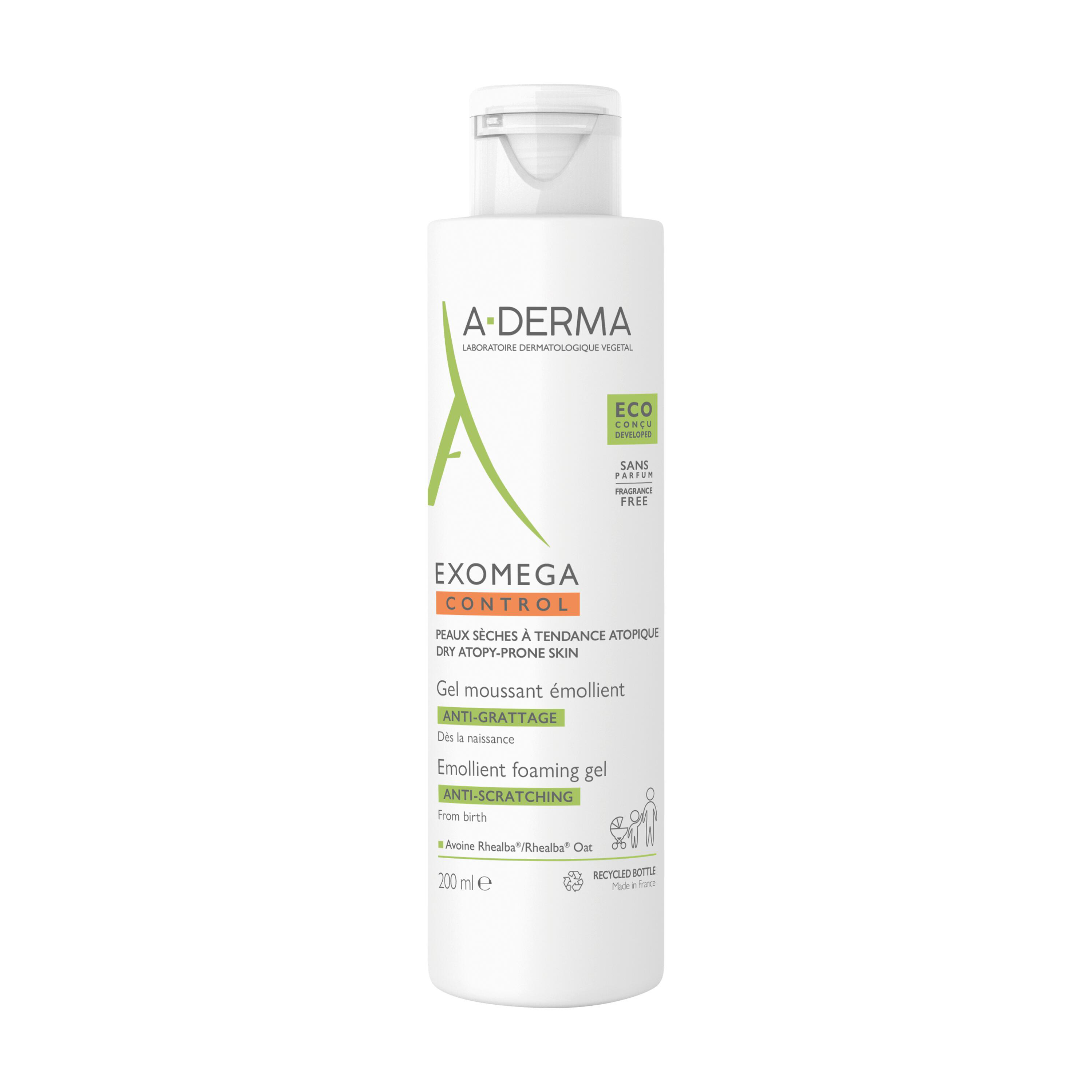 A Derma Exomega Control Gel moussant émollient anti grattage 200 ml - vue 2