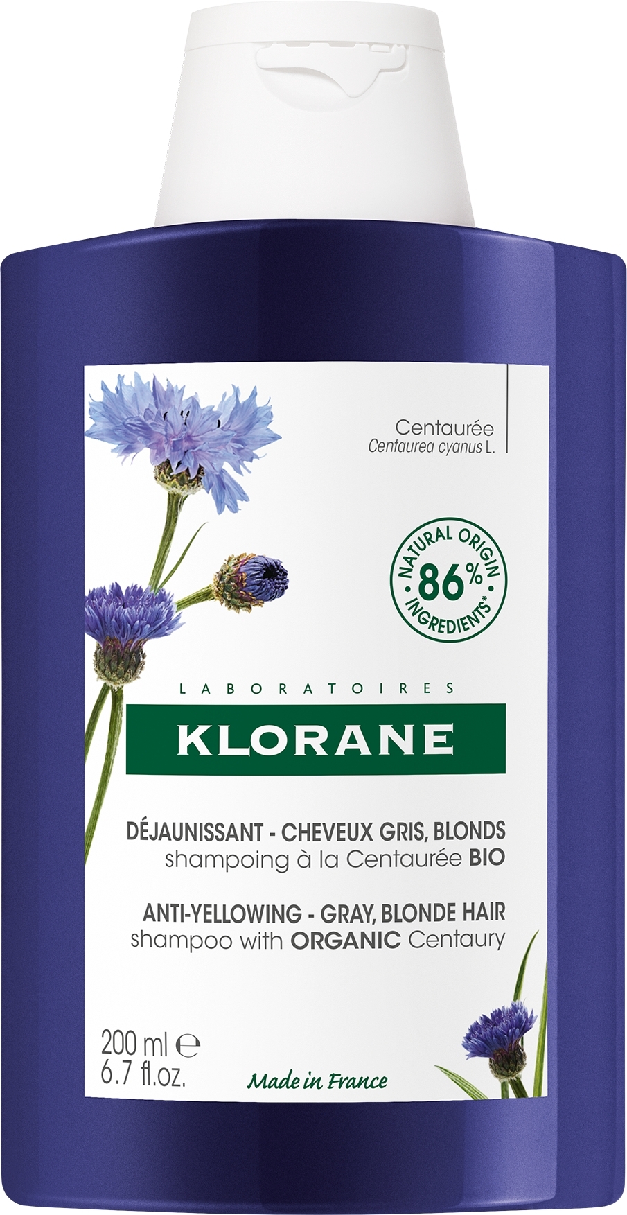 Shampoing Déjaunissant Cheveux Blond À La Centaurée Bio Klorane Le Flacon De 200ml - vue 4